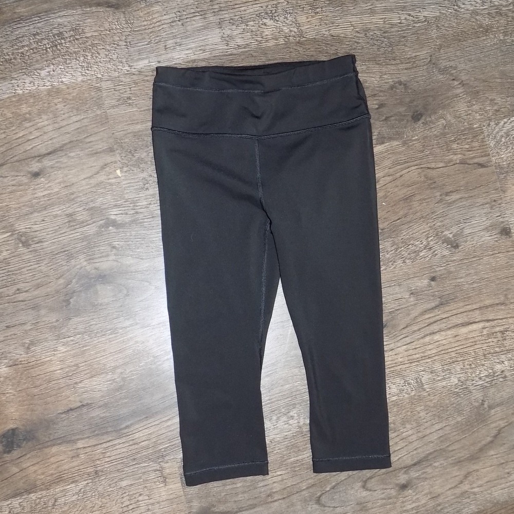 Athleta Accelerate Crop Leggings Womens Small Black Excellent Running Tights - Picture 1 of 8